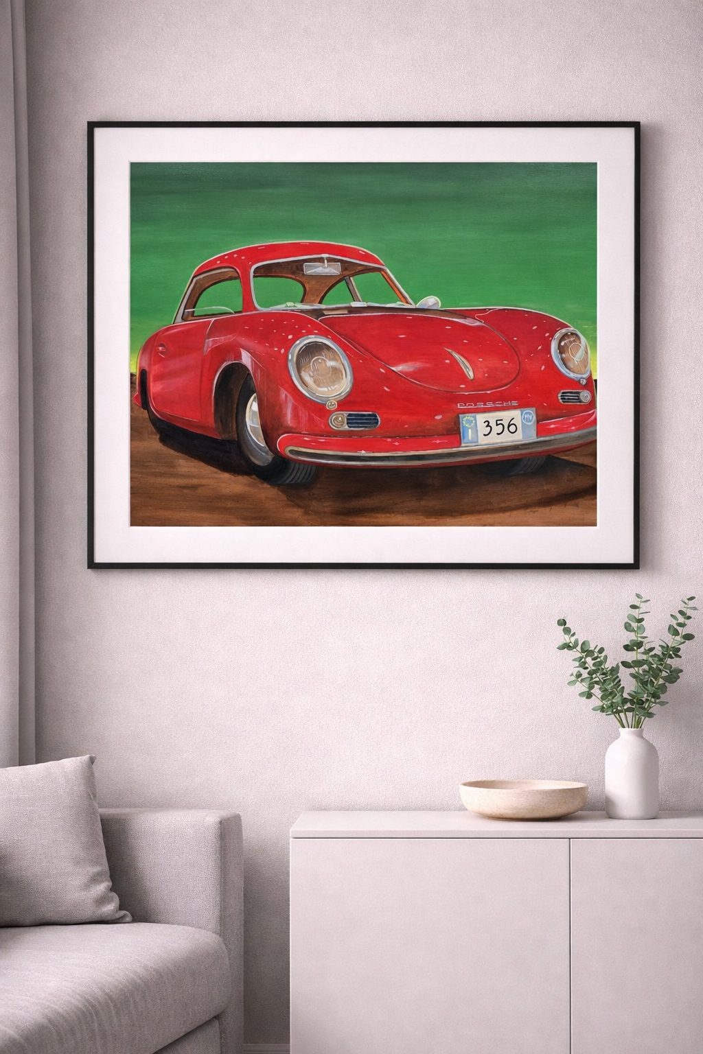 Porsche 356 - Side View RED